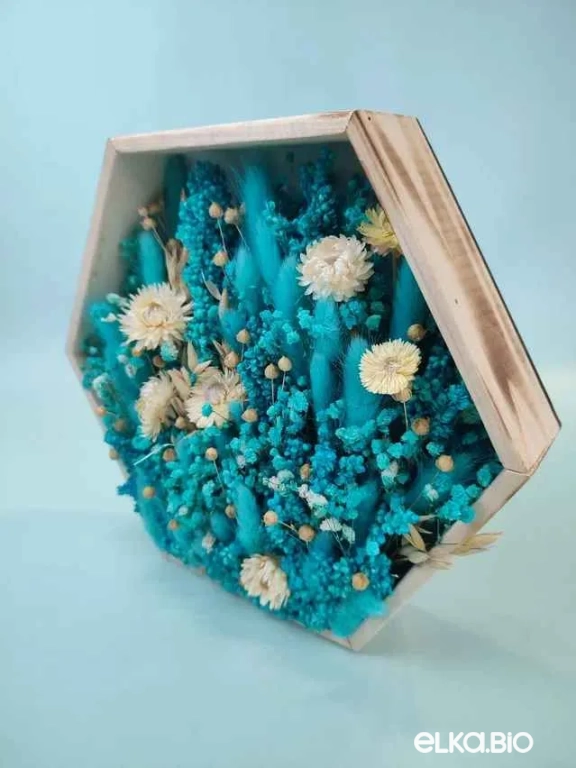 Подвесная композиция из голубых цветов Б56-B103