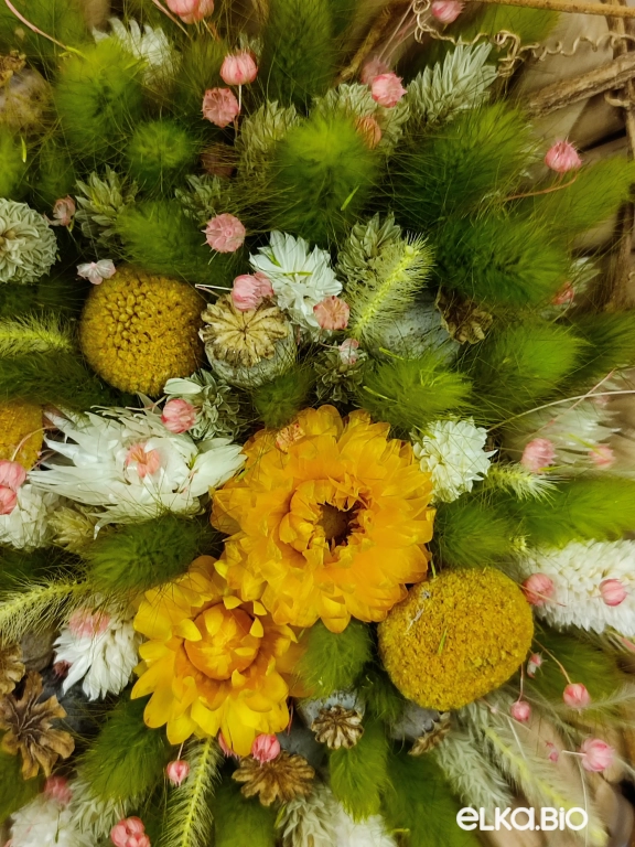 Панно на стену из лагуруса и фаляриса Б44-B102