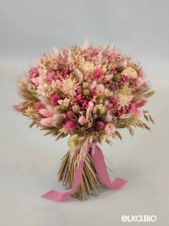 Cтабилизированный нежный букет из сухоцветов Т253-B114