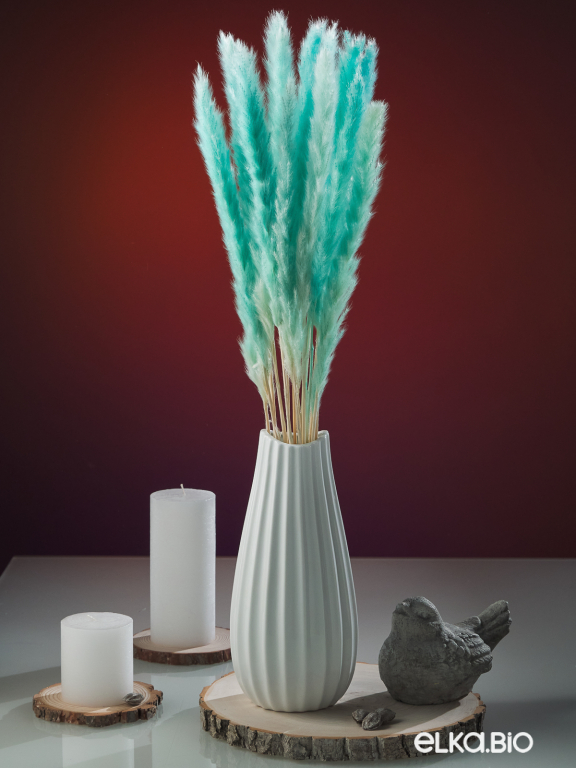 Трава сухоцвет пампас мини 90 шт. светло-бирюзовый первый сорт