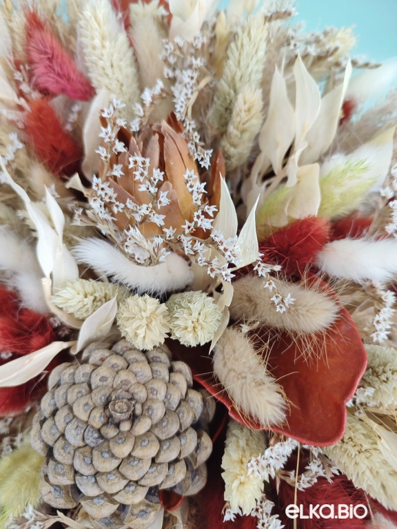 Букет из сухоцветов с шишками Б117-B113