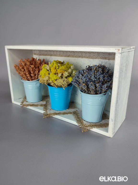 Композиция с цветами лаванды и лимоника Т128-B101