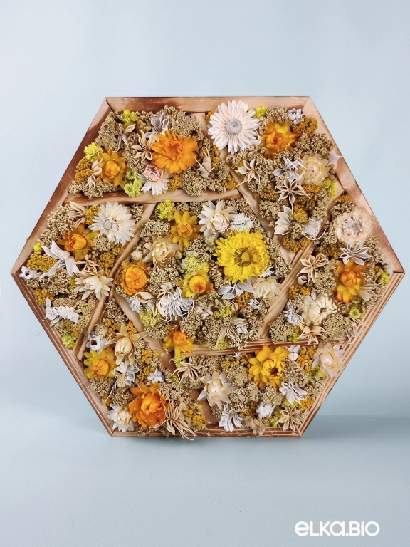 Подвесная композиция из белых и желтых цветов Т156-B103