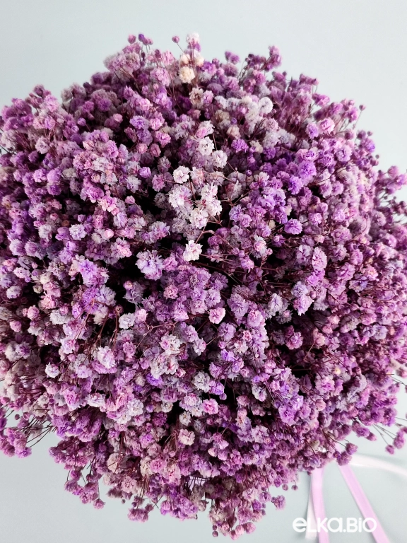 Композиция из цветов гипсофилы в шляпной коробке А126-B103