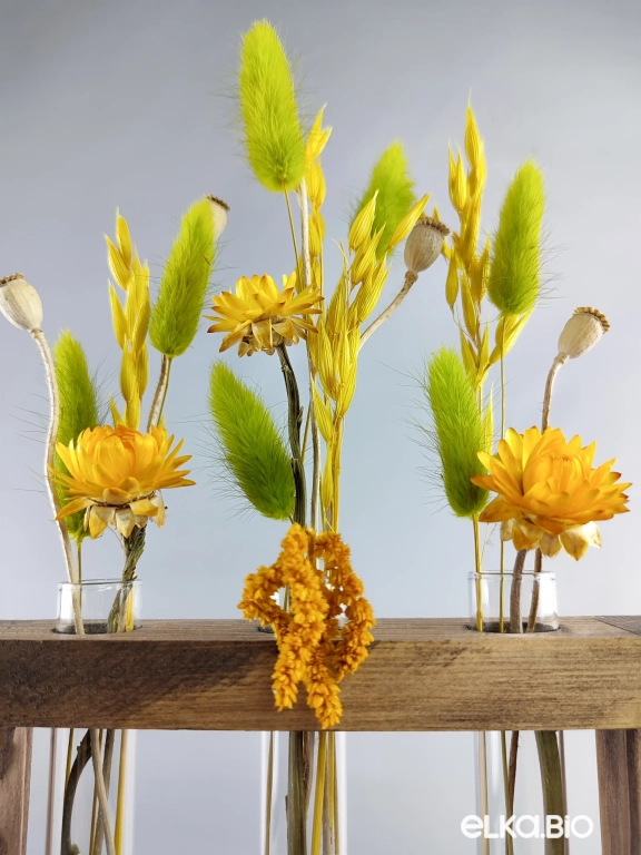 Композиция с сухоцветами в колбах Ю65-B101
