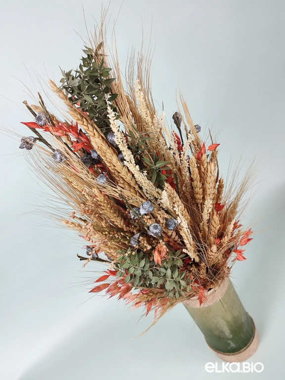 Букет пшеницы в вазе из бамбука Б71-B104