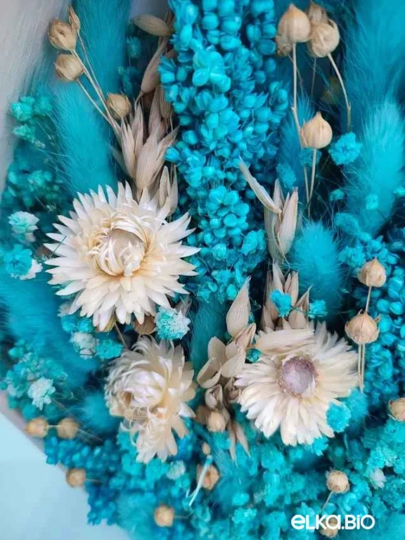 Подвесная композиция из голубых цветов Б56-B103