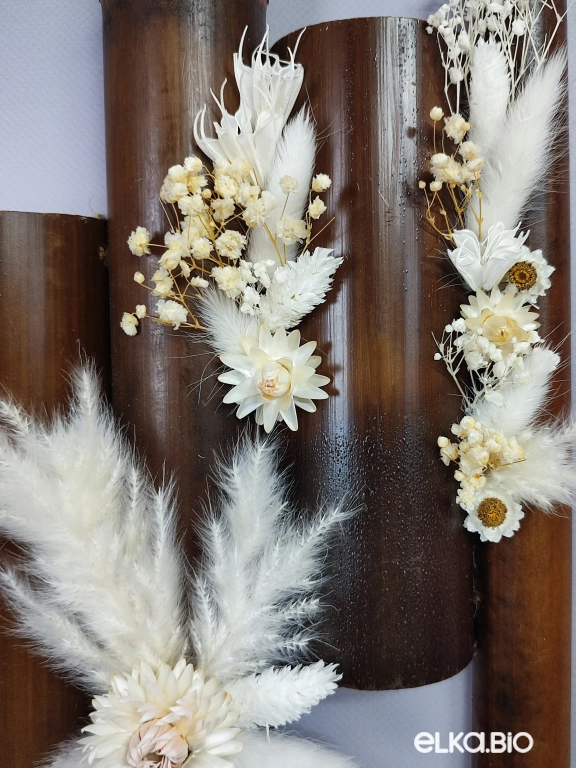 Панно из белых цветов на стену А158-B108