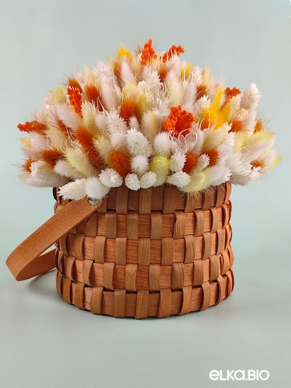 Корзина с лагурусом, фалярисом и сорго А135-B105