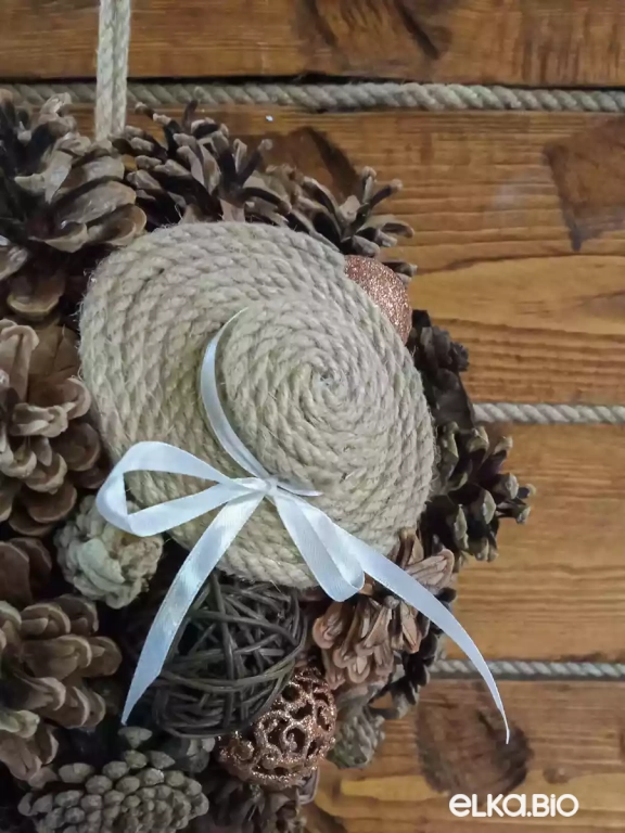 Декоративный шар из природного материала Грация Т74-В36