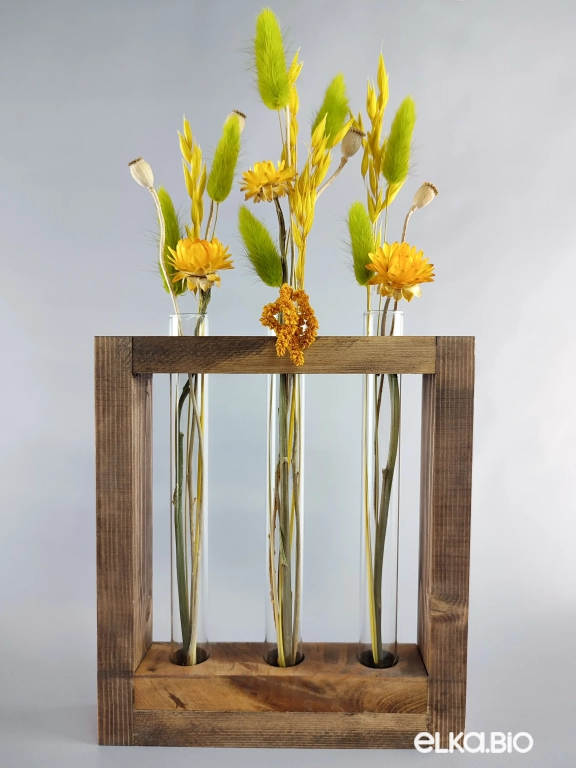 Композиция с сухоцветами в колбах Ю65-B101