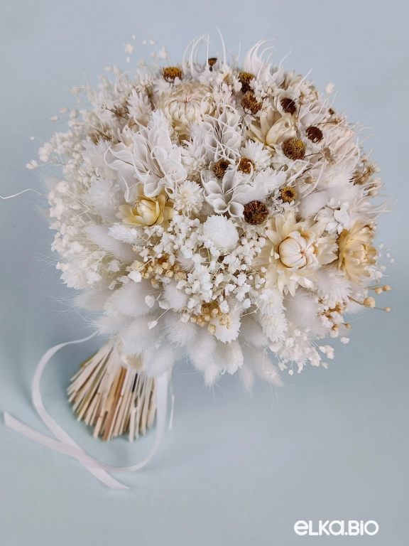 Букет из белых сухоцветов Т186-B106