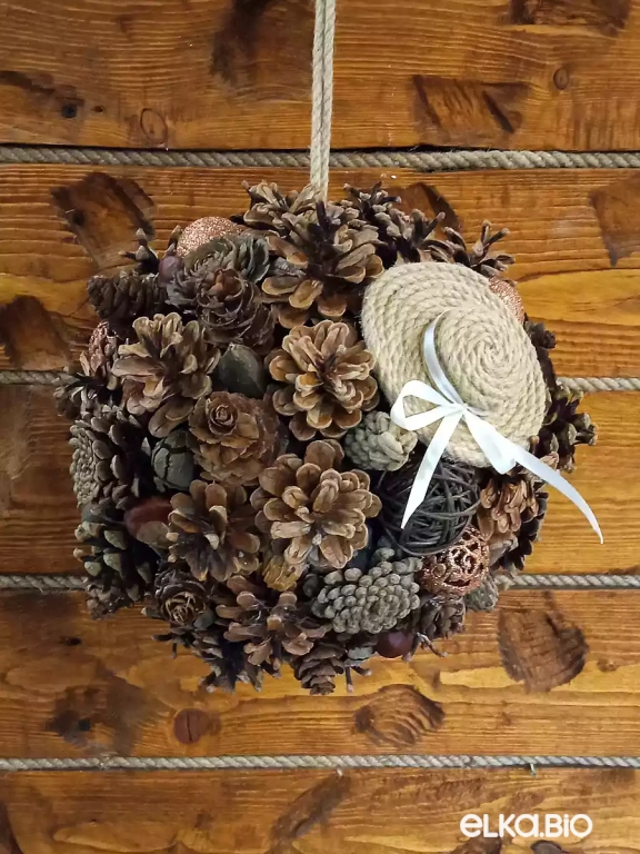 Декоративный шар из природного материала Грация Т74-В36