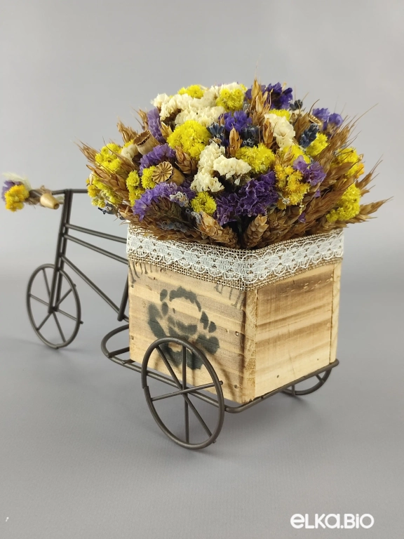 Велосипед с цветами лаванды и колосками пшеницы Т118-B100 Велосипед с цветами лаванды и колосками пшеницы Т118-B100