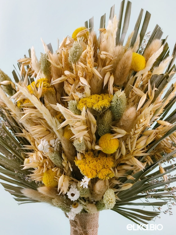 Букет из овса, тысячелистника и краспедии Т191-B109