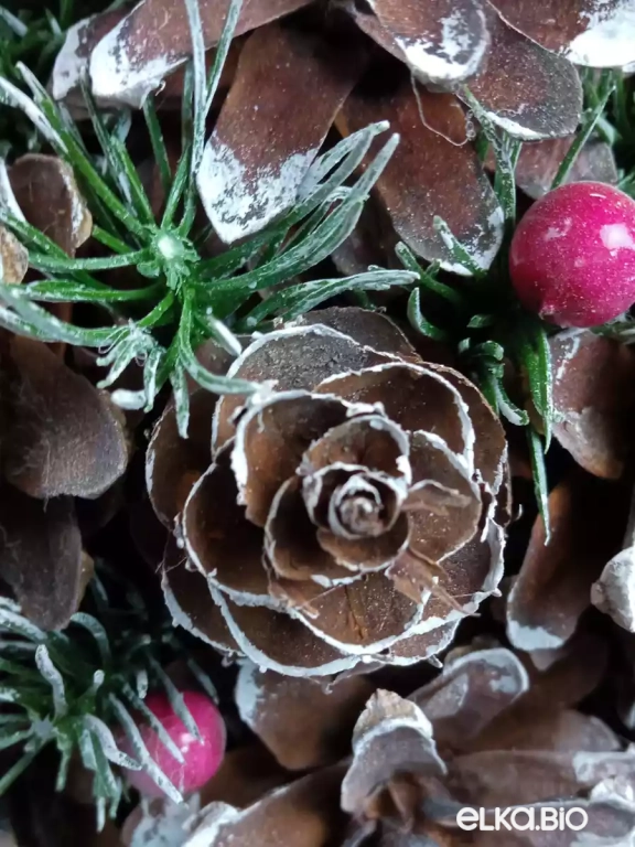 Новогодняя композиция из шишек сосны Розовый вечер Т59-В29 Новогодняя композиция из шишек сосны Розовый вечер Т59-В29