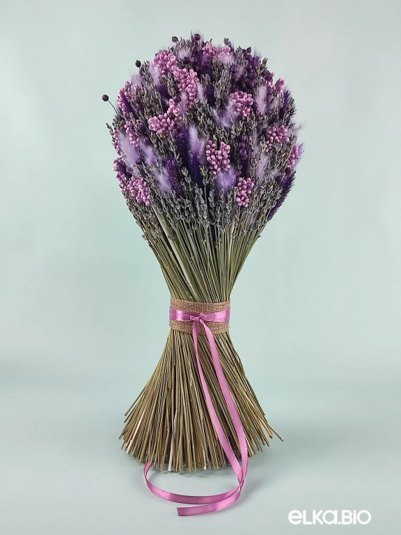 Большой букет из лавандина, сорго и льна Ю70-B105
