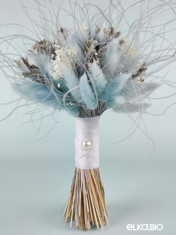 Букет из лагуруса, гипсофилы и ковыля Т179-B106