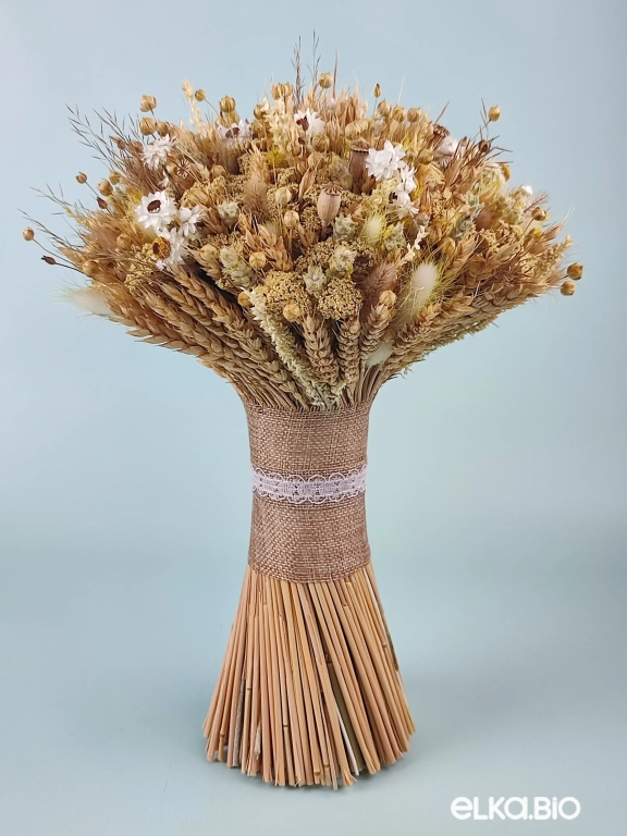 Букет из пшеницы и белых цветов Т171-B104
