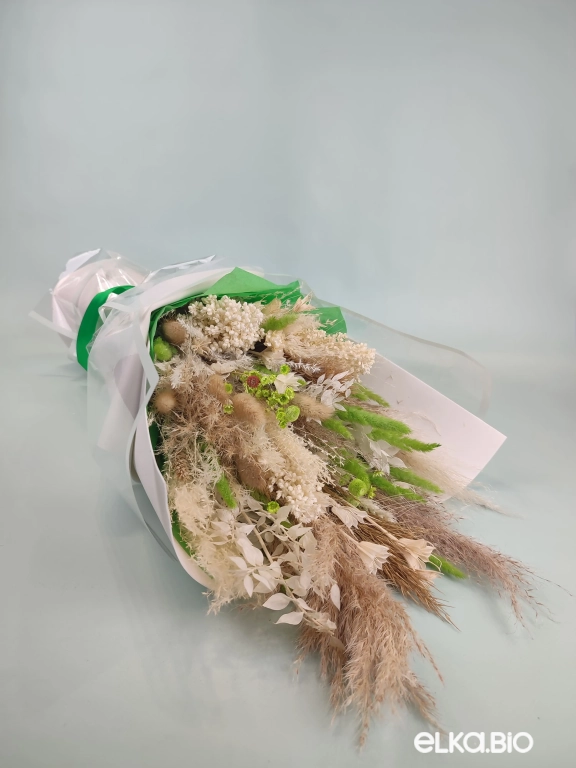 Полевой букет из сухоцветов с камышом Б136-B116