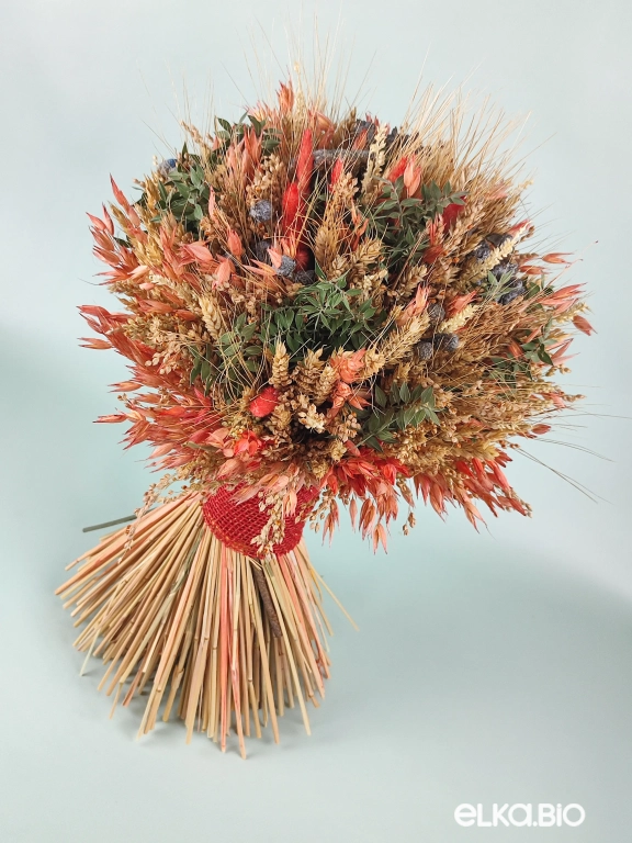 Большой букет из пшеницы, просо и рускуса Б69-B105