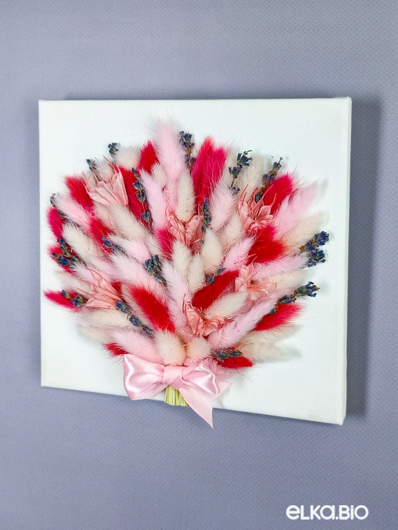 Подвесная композиция из лаванды, лагуруса и нигеллы А146-B108