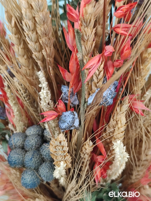 Букет пшеницы в вазе из бамбука Б71-B104