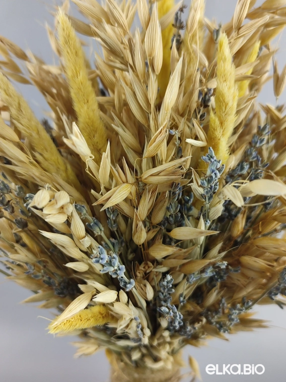 Букет из цветов лаванды и колосьев овса Т110-B100