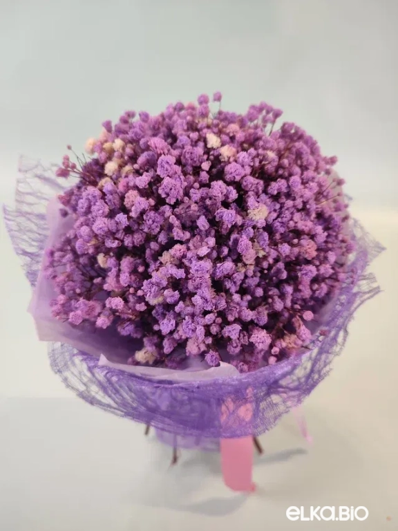 Cтабилизированный cиреневый букет из гипсофилы Б102-B111