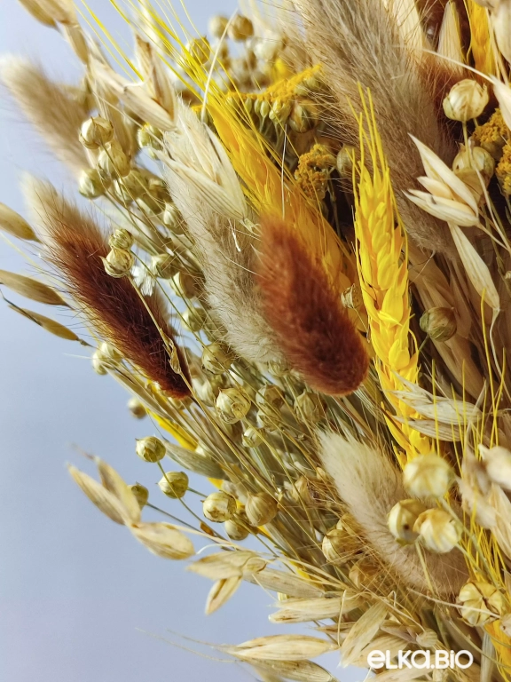 Большой букет из овса и лагуруса А120-B101