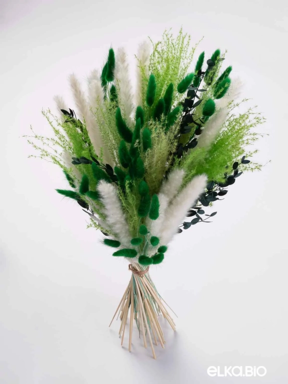 Сухоцветы эвкалипта, пампасной травы, мискантуса и лагуруса для декора. Набор М070