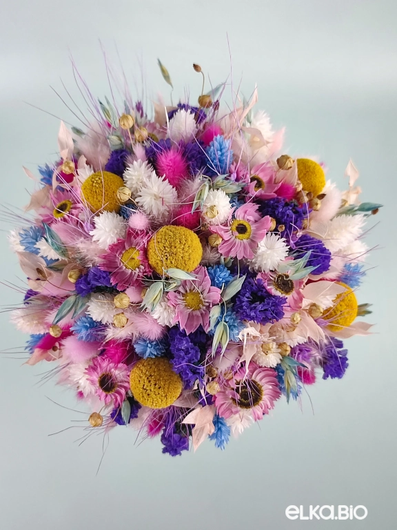 Букет из разноцветных сухоцветов Б75-B105