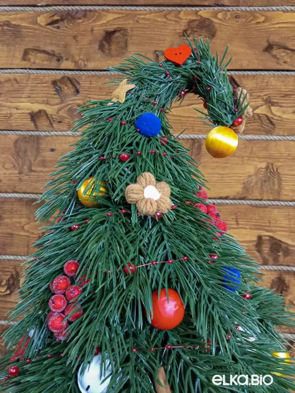 Настольная декоративная елка Подарок гнома Б32-В60