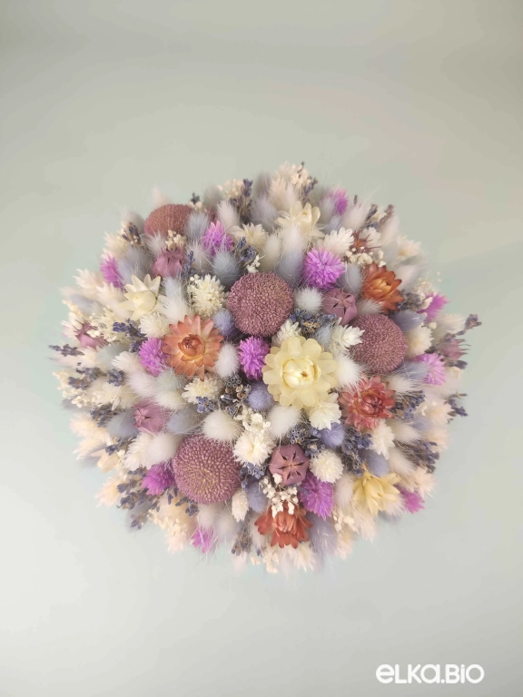 Фиолетовая корзина с сухоцветами и лавандой А165-B113