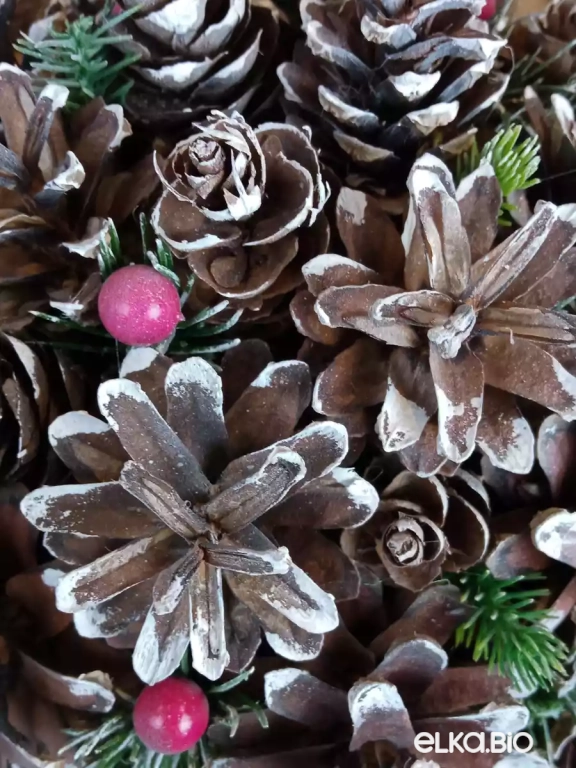 Новогодняя композиция из шишек сосны Розовый вечер Т59-В29 Новогодняя композиция из шишек сосны Розовый вечер Т59-В29