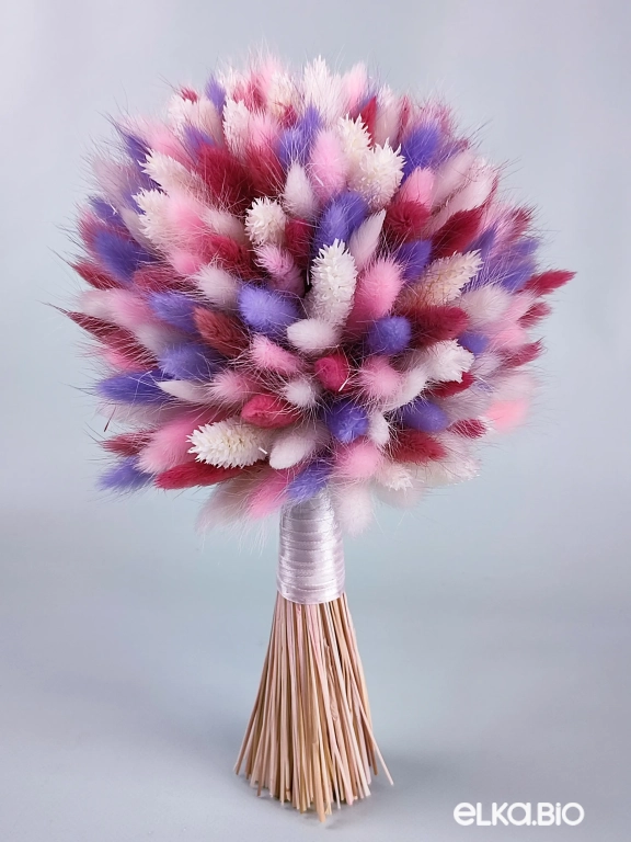 Букет из разноцветного лагуруса Т194-B107