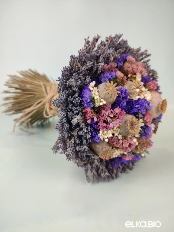 Лавандовый букет с маками и статицей А193-B114