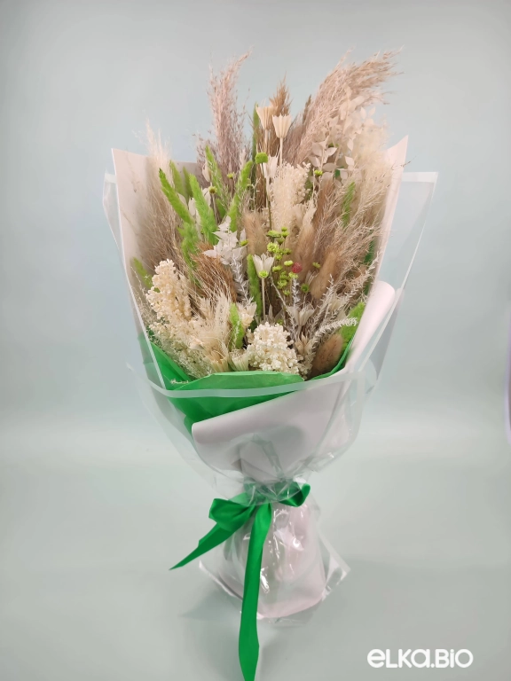 Полевой букет из сухоцветов с камышом Б136-B116