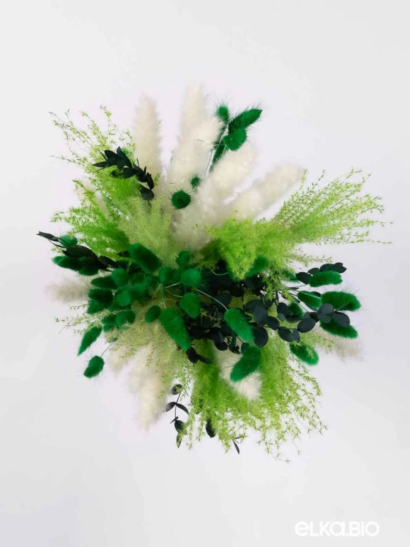 Сухоцветы эвкалипта, пампасной травы, мискантуса и лагуруса для декора. Набор М070