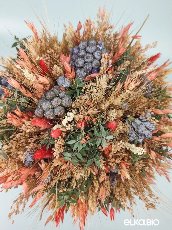 Большой букет из пшеницы, просо и рускуса Б69-B105