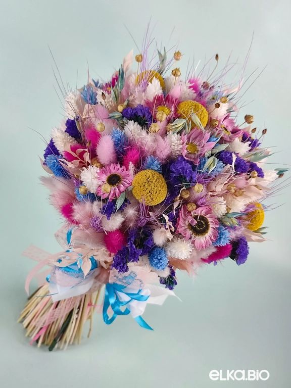 Букет из разноцветных сухоцветов Б75-B105