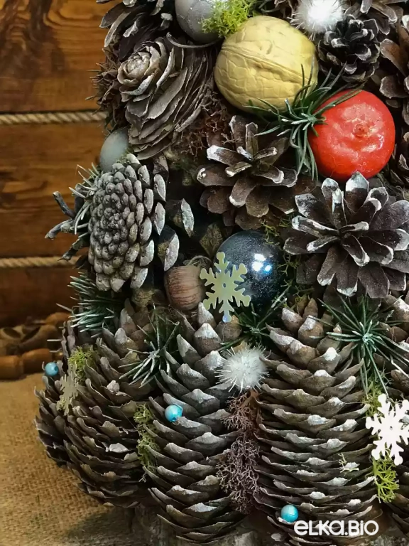 Настольная декоративная елка Снеговик в лесу Т15-В1