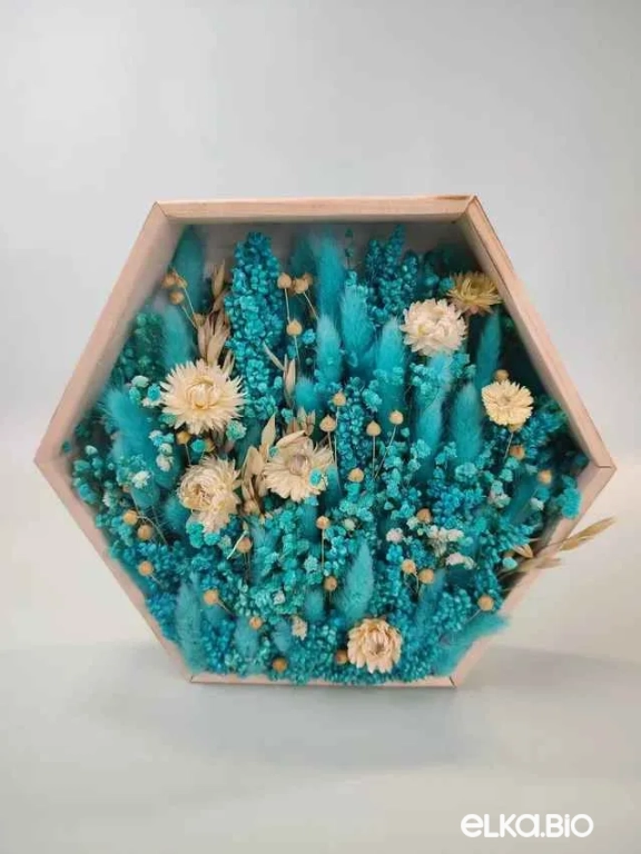 Подвесная композиция из голубых цветов Б56-B103