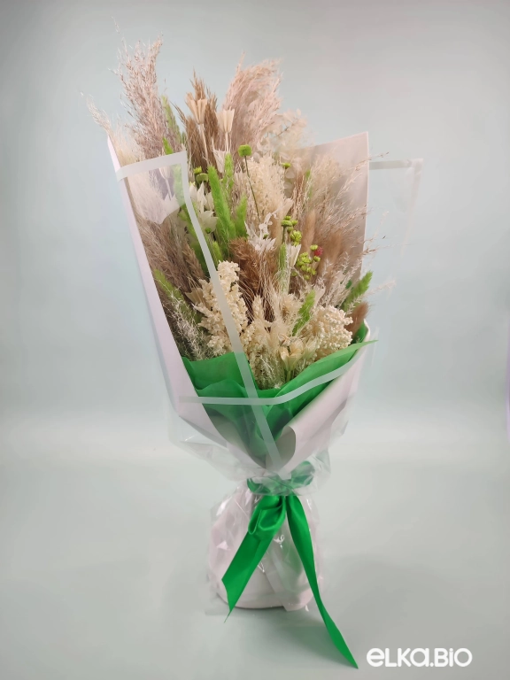 Полевой букет из сухоцветов с камышом Б136-B116
