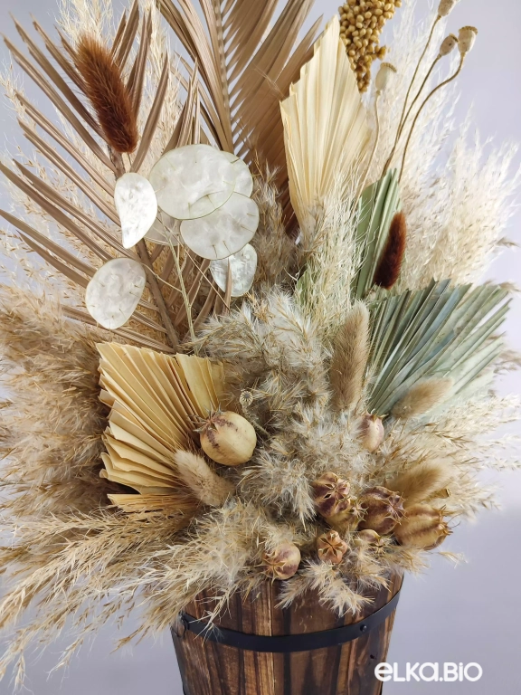 Настольная композиция с листьями пальмы А121-B101