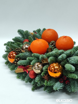 Новогодняя композиция из Нобилиса Территория уюта Ю44-В708