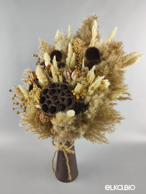 Большой букет из сухоцветов в вазе Ю56-B100