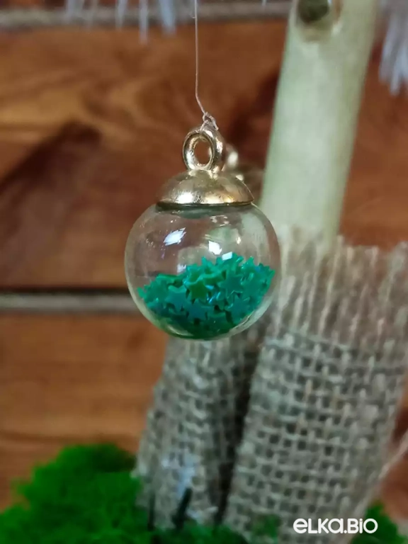 Настольная декоративная елка из хвои Зеленый фламинго Б30-В62