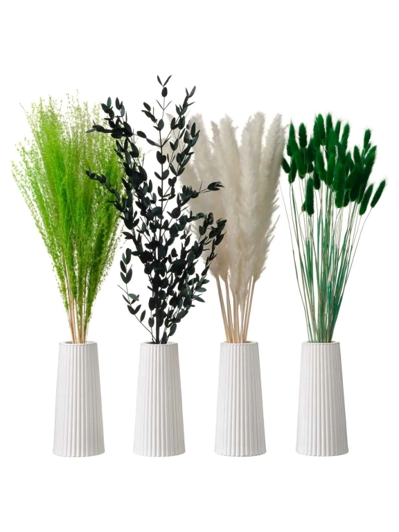 Сухоцветы эвкалипта, пампасной травы, мискантуса и лагуруса для декора. Набор М070