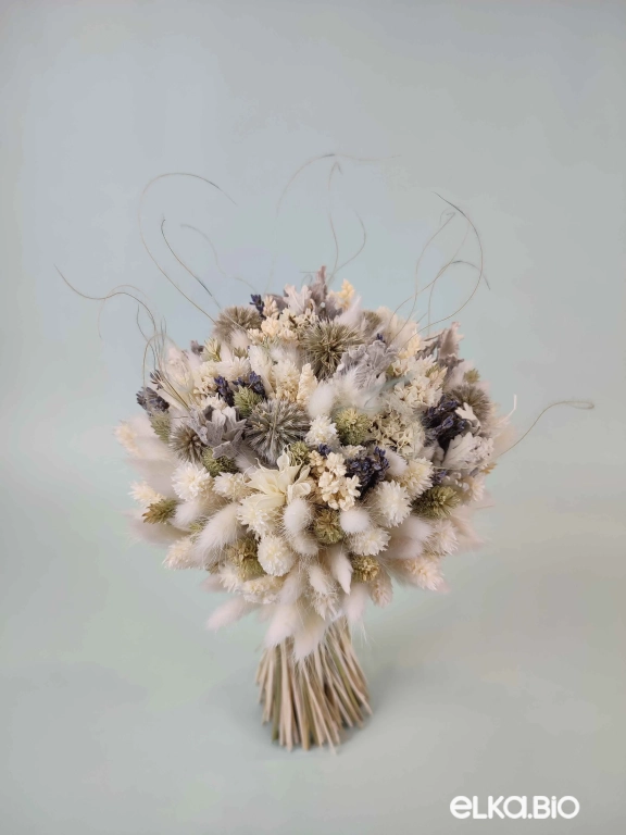 Статица в букете с лагурусом и лавандой А197-B112